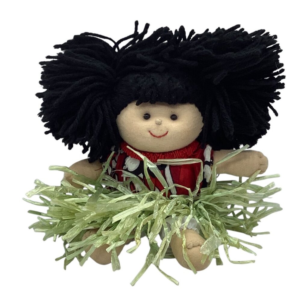 Vintage Regency Toys Aloha Hawaiian Hula‎ Doll Black Yarn Hair & Grass Skirt 11”